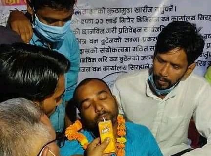 प्रदेश सरकार र चुरे अभियानी बिच ७ बुंदे सहमति : मन्त्रीको प्रतिबद्धता पछि तोडीयो भुख हडताल