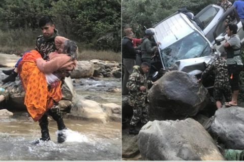 स्कोरपियो दुर्घटना, सेनाद्वारा चार जनाको उद्धार